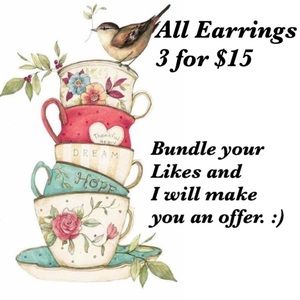 Jewelry - $3/$15 Silver Tone Rose Floral Dangle Earrings Jewelry - $3/$15 Silver Tone Rose Floral Dangle Earrings